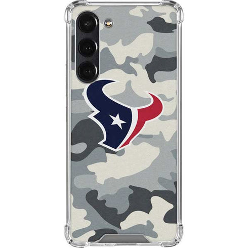 NFL Houston Texans Camo Galaxy S24 FE Clear Case