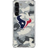 NFL Houston Texans Camo Galaxy S24 FE Clear Case