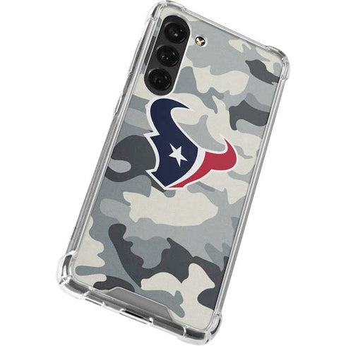 NFL Houston Texans Camo Galaxy S24 FE Clear Case