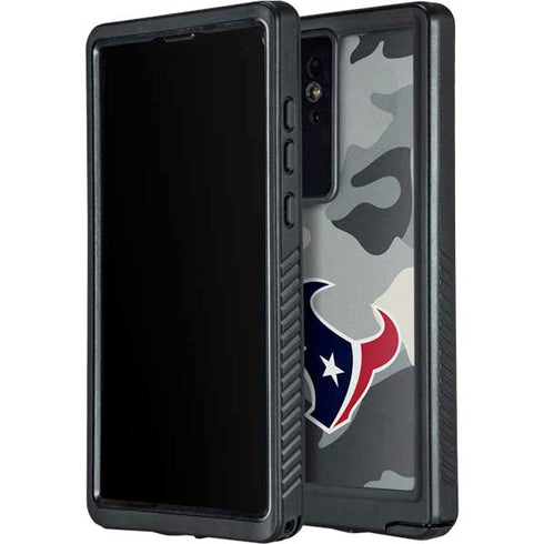 NFL Houston Texans Camo Galaxy S24 Ultra Waterproof Case