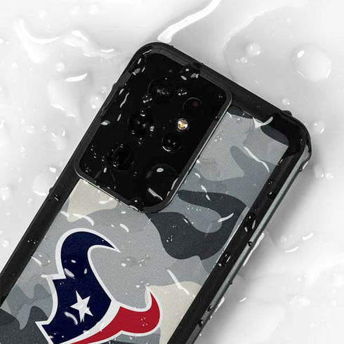 NFL Houston Texans Camo Galaxy S24 Ultra Waterproof Case