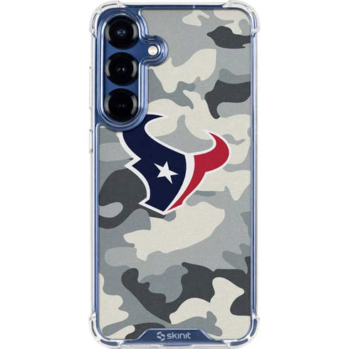 NFL Houston Texans Camo Galaxy S25 Clear Case