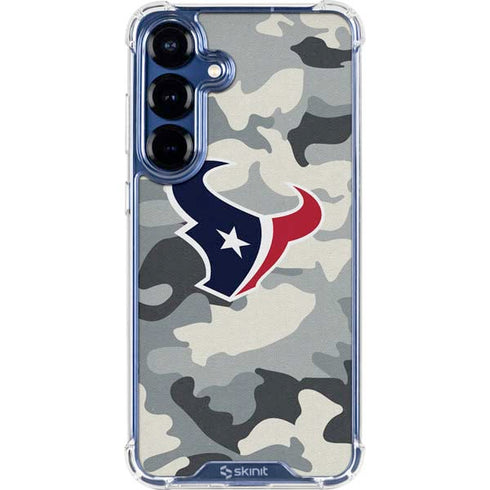NFL Houston Texans Camo Galaxy S25 Plus Clear Case