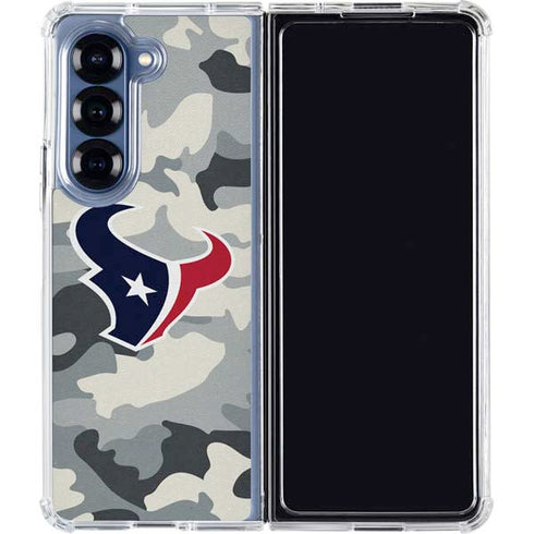 NFL Houston Texans Camo Galaxy Z Fold6 Clear Case