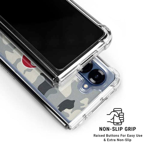 NFL Houston Texans Camo Galaxy Z Fold6 Clear Case