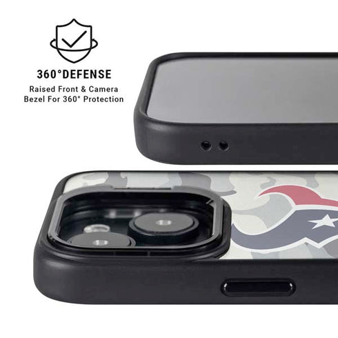 NFL Houston Texans Camo iPhone 15 Kickstand Case