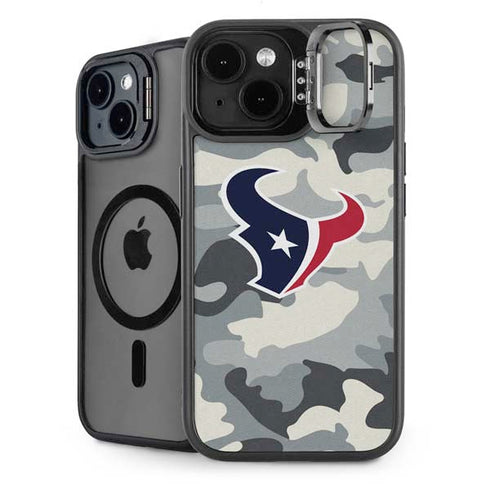 NFL Houston Texans Camo iPhone 15 Plus Kickstand Case