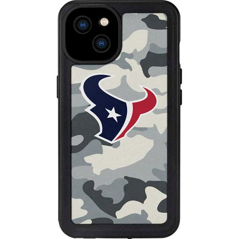 NFL Houston Texans Camo iPhone 15 Plus Waterproof Case