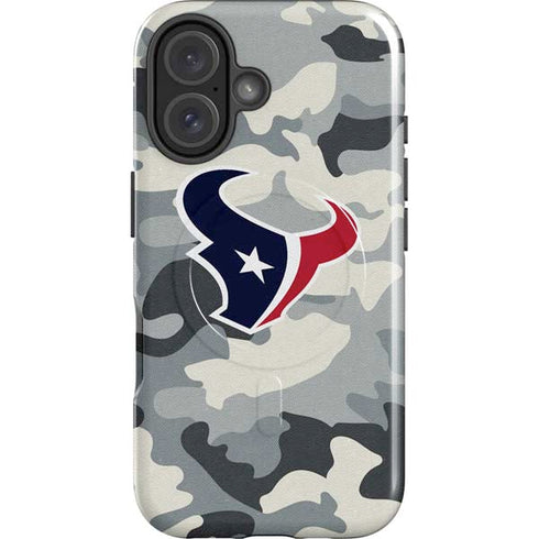 NFL Houston Texans Camo iPhone 16 Magsafe Impact Case