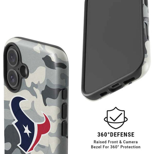 NFL Houston Texans Camo iPhone 16 Magsafe Impact Case