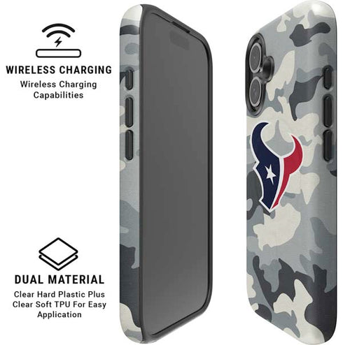 NFL Houston Texans Camo iPhone 16 Magsafe Impact Case