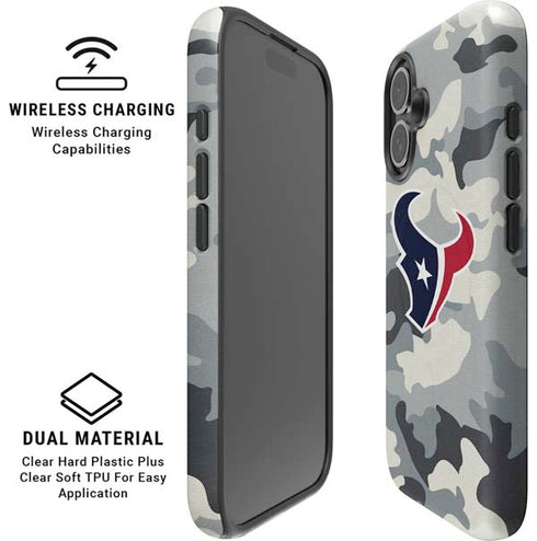 NFL Houston Texans Camo iPhone 16 Plus Magsafe Impact Case