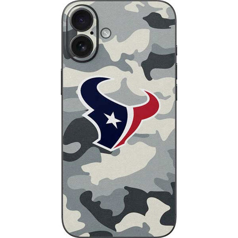 NFL Houston Texans Camo iPhone 16 Plus Skin
