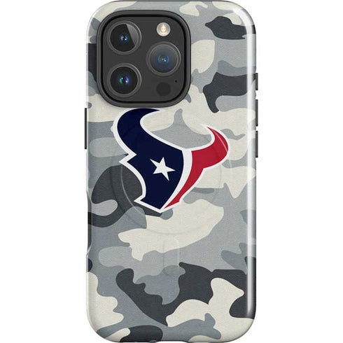 NFL Houston Texans Camo iPhone 16 Pro Magsafe Impact Case