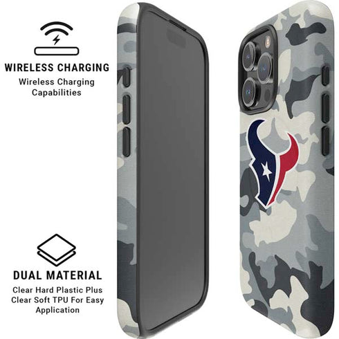 NFL Houston Texans Camo iPhone 16 Pro Max Magsafe Impact Case