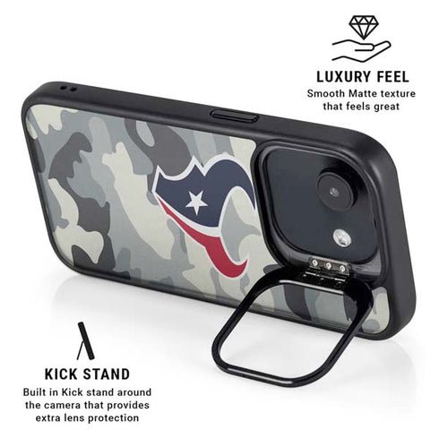 NFL Houston Texans Camo iPhone 16e Kickstand Case