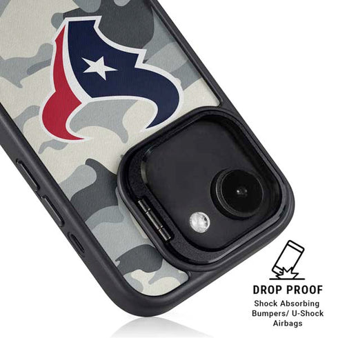 NFL Houston Texans Camo iPhone 16e Kickstand Case