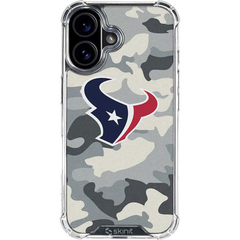 NFL Houston Texans Camo iPhone 17 Clear Case