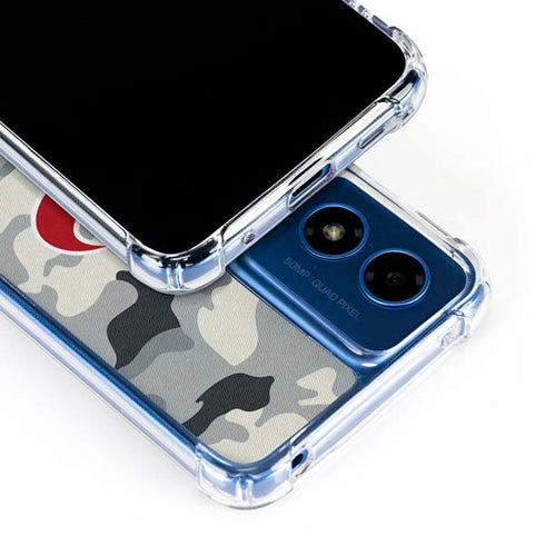 NFL Houston Texans Camo Moto G 5G (2024) Clear Case
