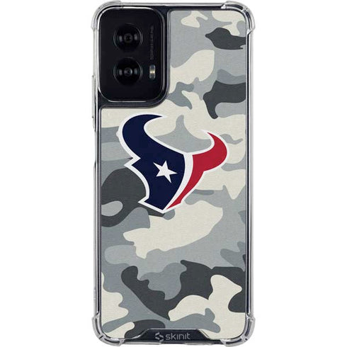 NFL Houston Texans Camo Moto G Power 5G (2024) Clear Case