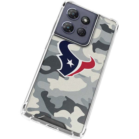 NFL Houston Texans Camo Moto G Stylus 5G (2025) Clear Case