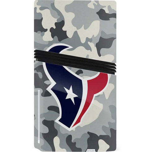 NFL Houston Texans Camo PS5 Pro Disk Console Skin