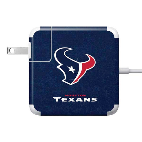 NFL Houston Texans Distressed 85W Power Adapter (15 and 17 inch MacBook Pro Charger) Skin