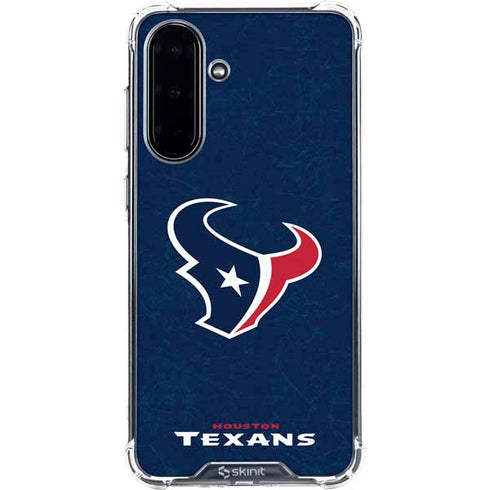 NFL Houston Texans Distressed Galaxy A36 5G Clear Case