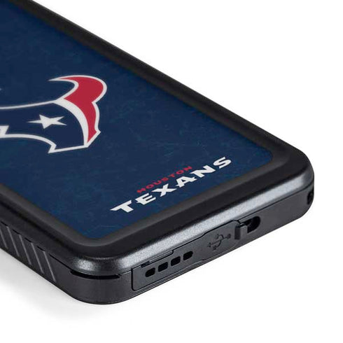 NFL Houston Texans Distressed Galaxy S24 Plus Waterproof Case
