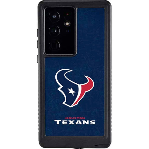 NFL Houston Texans Distressed Galaxy S24 Ultra Waterproof Case