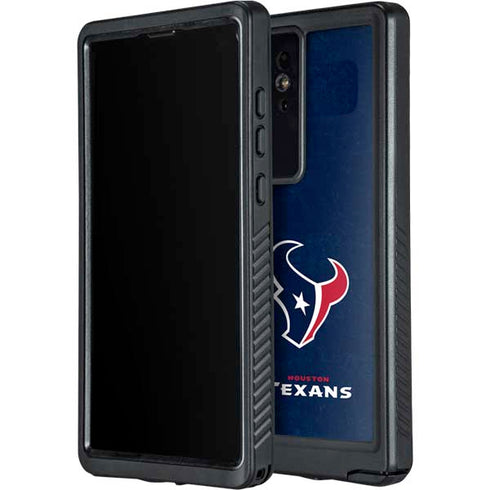 NFL Houston Texans Distressed Galaxy S24 Ultra Waterproof Case