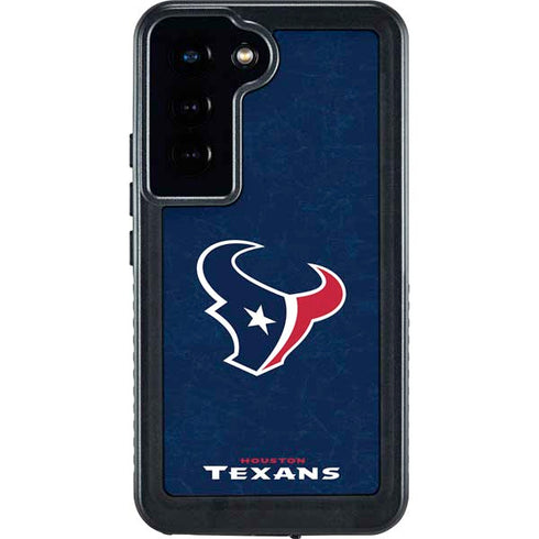 NFL Houston Texans Distressed Galaxy S24 Waterproof Case