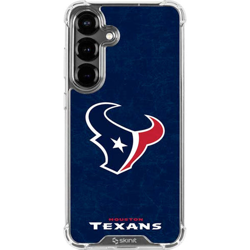 NFL Houston Texans Distressed Galaxy S26 Plus Clear Case
