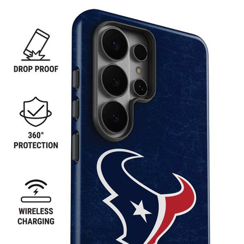NFL Houston Texans Distressed Galaxy S26 Ultra Impact Case
