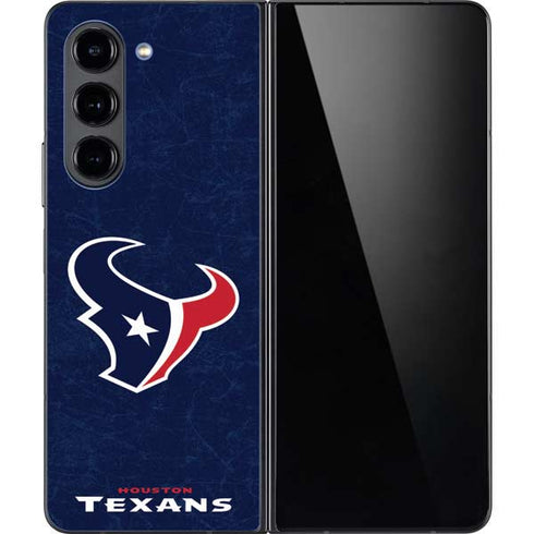 NFL Houston Texans Distressed Galaxy Z Fold5 5G Skin