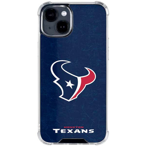 NFL Houston Texans Distressed iPhone 15 Clear Case