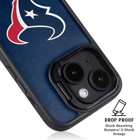 NFL Houston Texans Distressed iPhone 15 Plus Kickstand Case