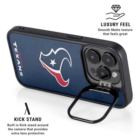 NFL Houston Texans Distressed iPhone 15 Pro Kickstand Case
