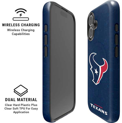 NFL Houston Texans Distressed iPhone 16 Magsafe Impact Case