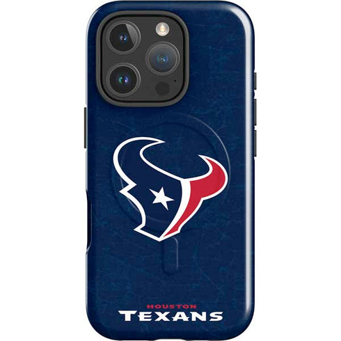 NFL Houston Texans Distressed iPhone 16 Pro Magsafe Impact Case