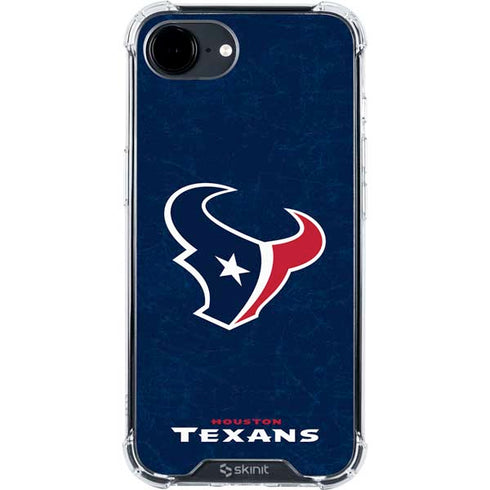 NFL Houston Texans Distressed iPhone 16e Clear Case