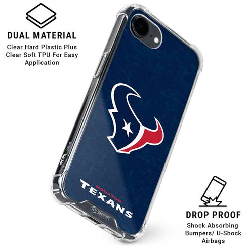 NFL Houston Texans Distressed iPhone 16e Clear Case
