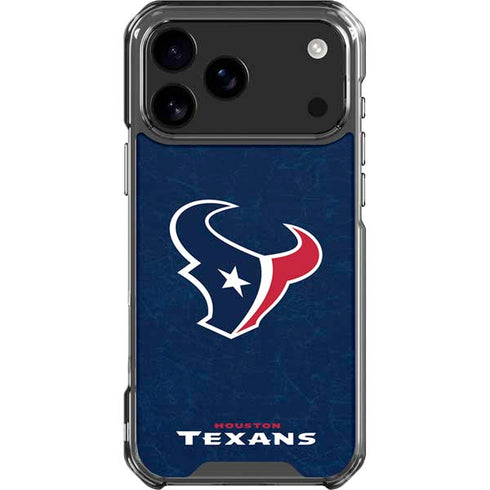 NFL Houston Texans Distressed iPhone 18 Pro Max Clear Case