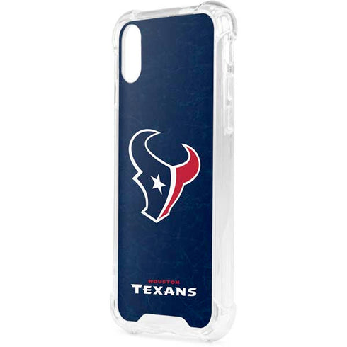 NFL Houston Texans Distressed iPhone XS Clear Case