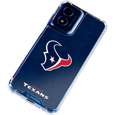 NFL Houston Texans Distressed Moto G 5G (2024) Clear Case