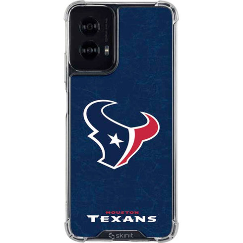 NFL Houston Texans Distressed Moto G Power 5G (2024) Clear Case