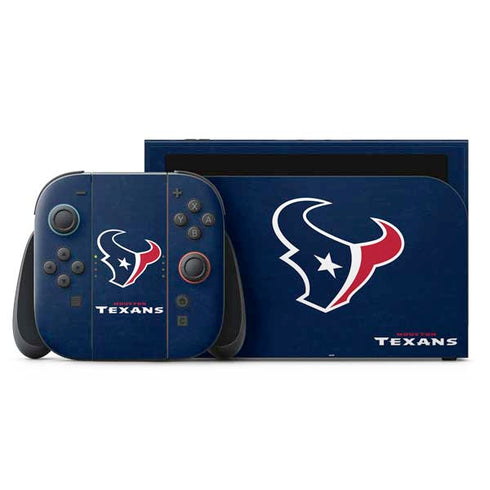 NFL Houston Texans Distressed Nintendo Switch 2 (2025) with Joy-Con Skin