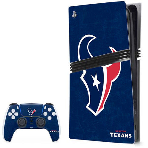 NFL Houston Texans Distressed PlayStation PS5 Skins