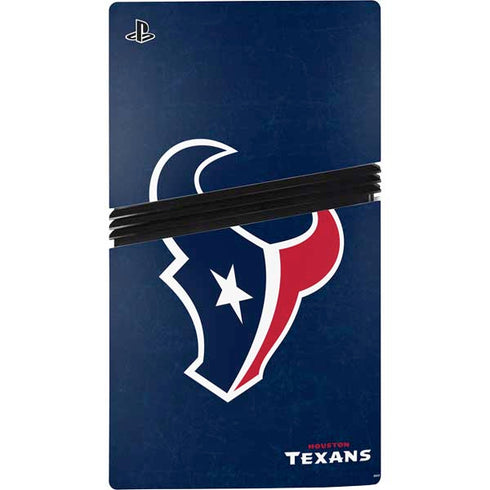 NFL Houston Texans Distressed PS5 Pro Console Skin