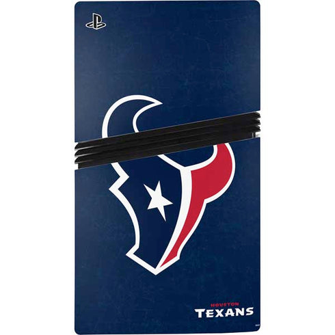 NFL Houston Texans Distressed PS5 Pro Disk Bundle Skin